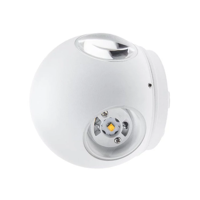 Optonica LED kültéri fali lámpa 4W 440lm 4000K fehér kerek 4LED IP54 7490