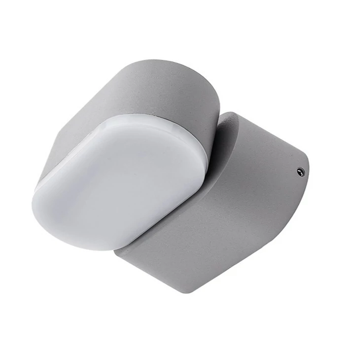 Optonica LED kültéri fali lámpa 6W 660lm 3000K szürke forgatható IP54 7477