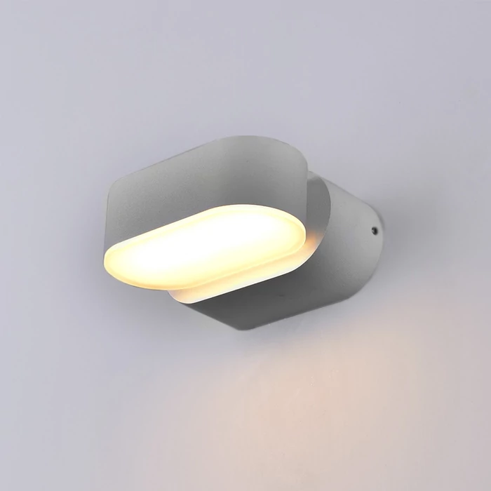 Optonica LED kültéri fali lámpa 6W 660lm 3000K szürke forgatható IP54 7477