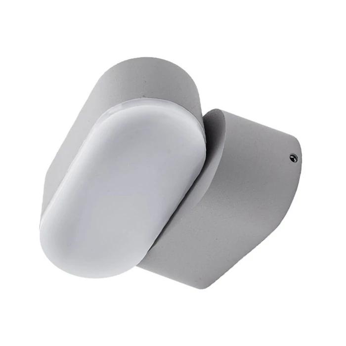 Optonica LED kültéri fali lámpa 6W 660lm 4000K szürke forgatható IP54 7480