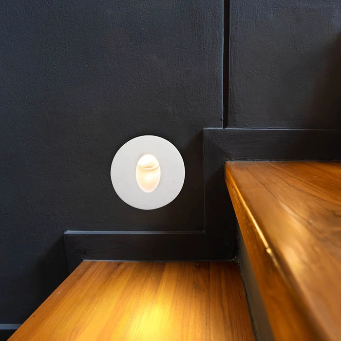 Optonica LED lépcsővilágító lámpa fehér 3W 90lm 3000K kerek IP20 7522