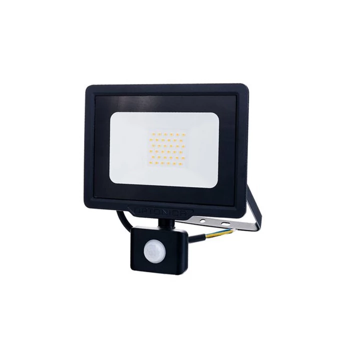 Optonica LED reflektor 30W WW+mozg. 70cm kábel fekete FL5960