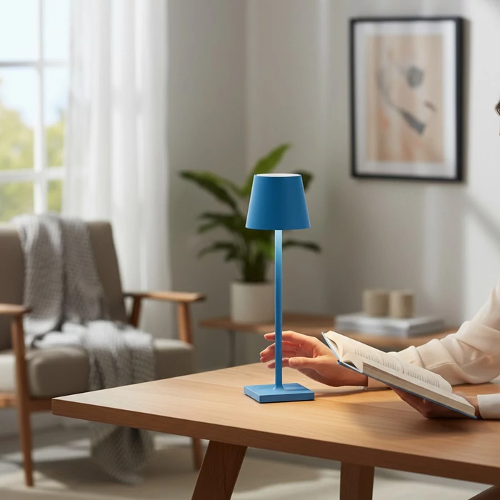 Optonica újratölthető LED asztali lámpa 2,5W 230lm CCT kék IP44 270