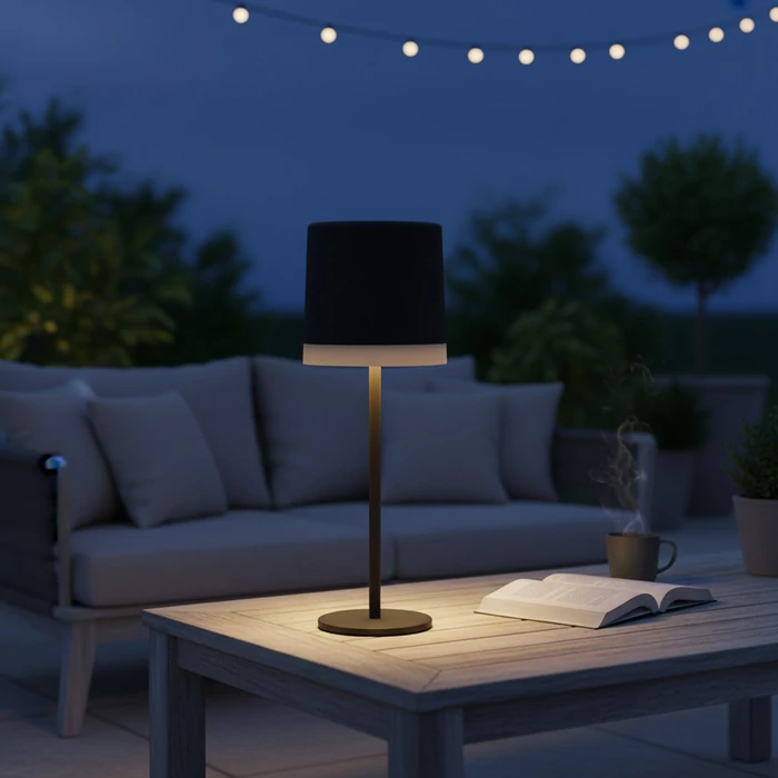 Optonica újratölthető LED asztali lámpa 2,5W 280lm CCT fekete IP54 254