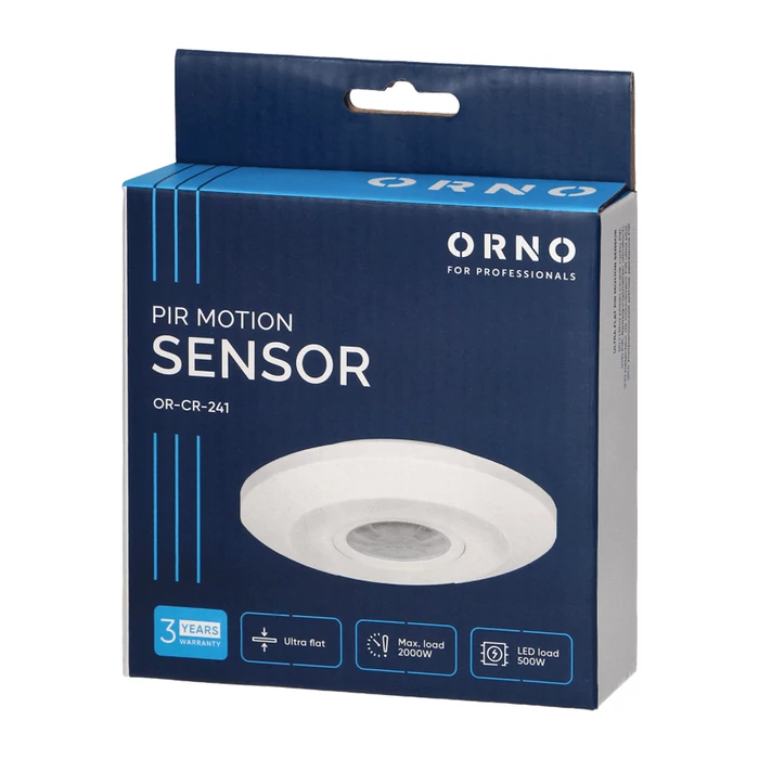 Orno falon kívüli mozgásérzékelő 360° fehér 6m mennyezeti IP20 OR-CR-241