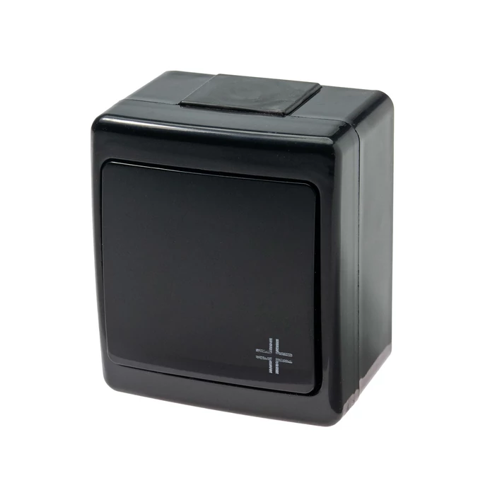 Pawbol falon kívüli keresztkapcsoló (107) fekete IP44 BETA D.3710WKC