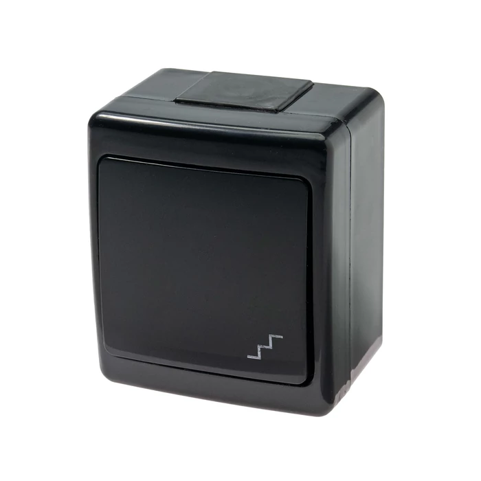 Pawbol falon kívüli váltókapcsoló (106) fekete IP44 BETA D.3710WSC