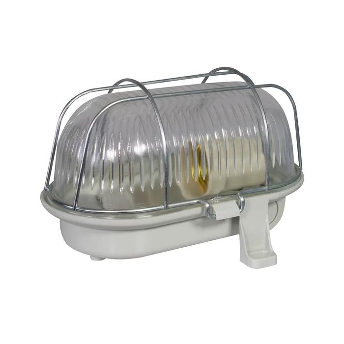 Pawbol hajólámpa fém védőráccsal E27 60W ovális szürke IP44 D.3166S