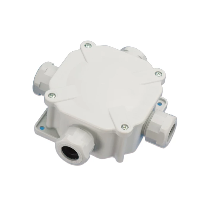 Pawbol kötődoboz 75x75 mm 4 db PG16 tömszelencével szürke IP67 A.0035