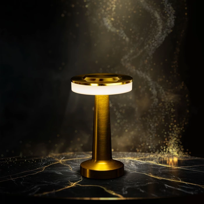 Phenom London LED asztali lámpa arany akkumulátoros USB-C 12500A