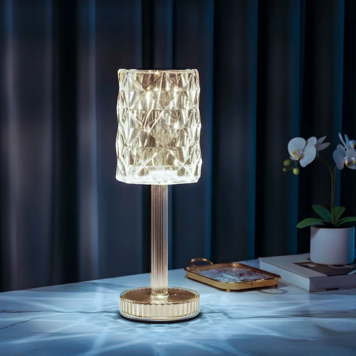 Phenom Diamond LED asztali lámpa átlátszó akkumulátoros USB-C 12503
