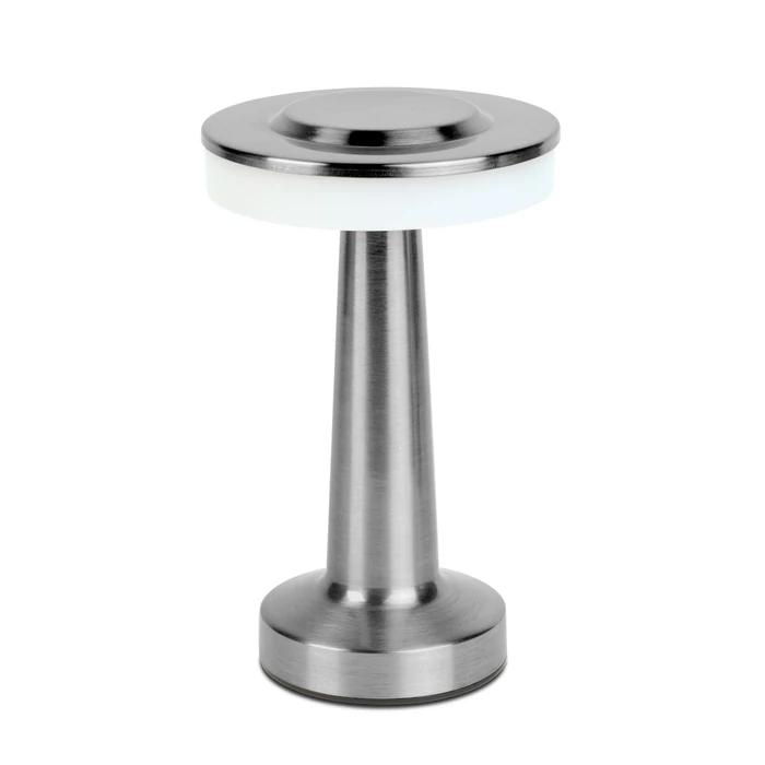 Phenom London LED asztali lámpa ezüst akkumulátoros USB-C 12500B