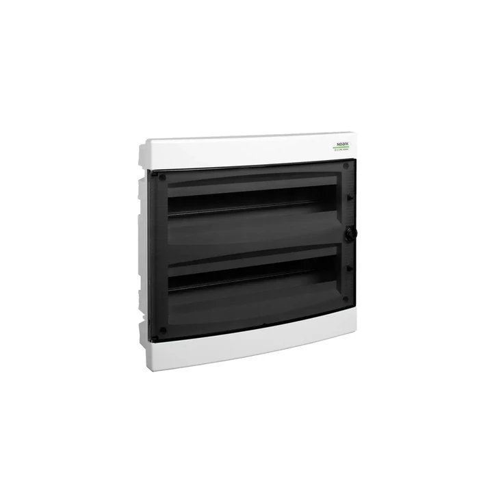 Noark Lakáselosztó süllyesztett 36 modul 2x18 modul füstszínű ajtóval 2sor IP40 101515