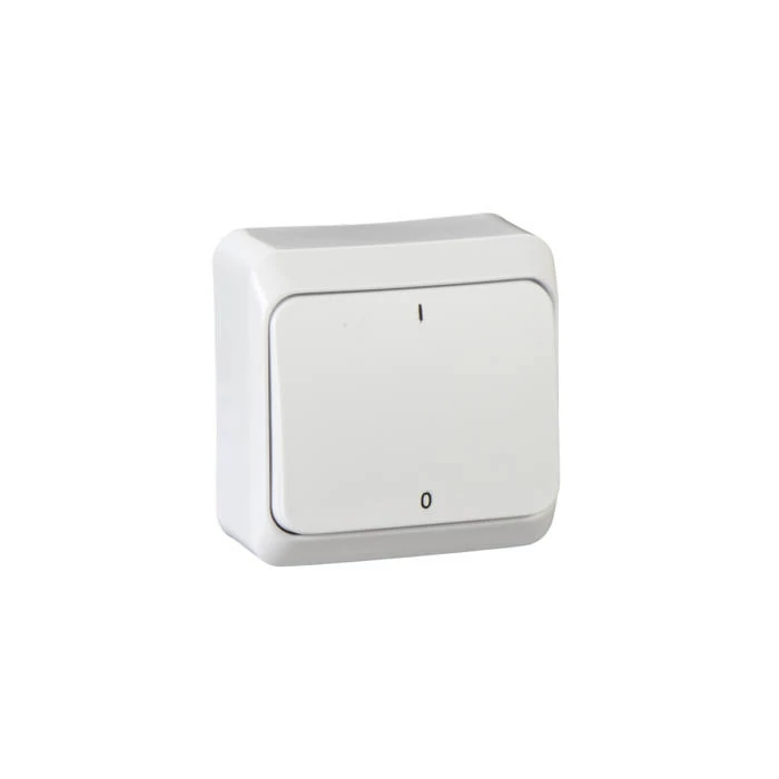 PRIMA Kétpólusú kapcsoló 10AX, fehér (102)