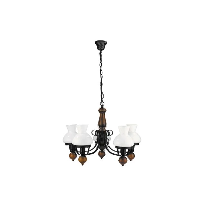 R.7079 Petronel 5ágú csillár E27, 5x60W, fekete