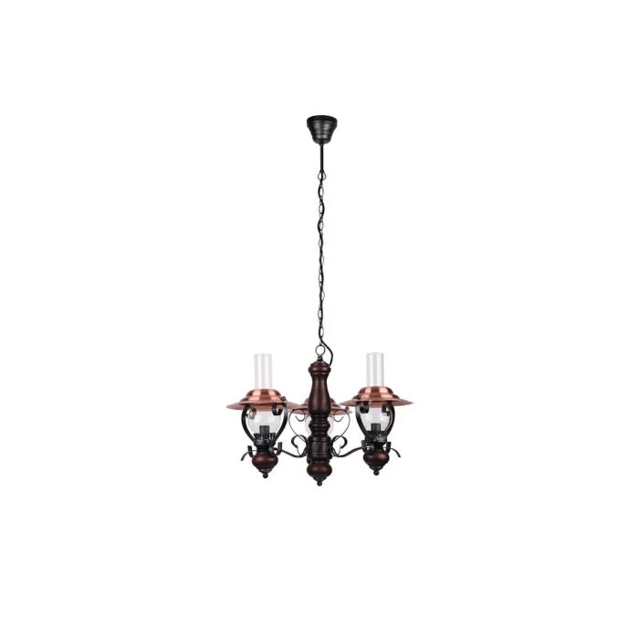 R.7860 Enna 3 ágú függ. E14 3x40W fekete-réz
