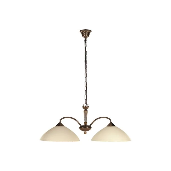 R.8177 Regina 2 ágú függ E27 2x60W bronz-krém b