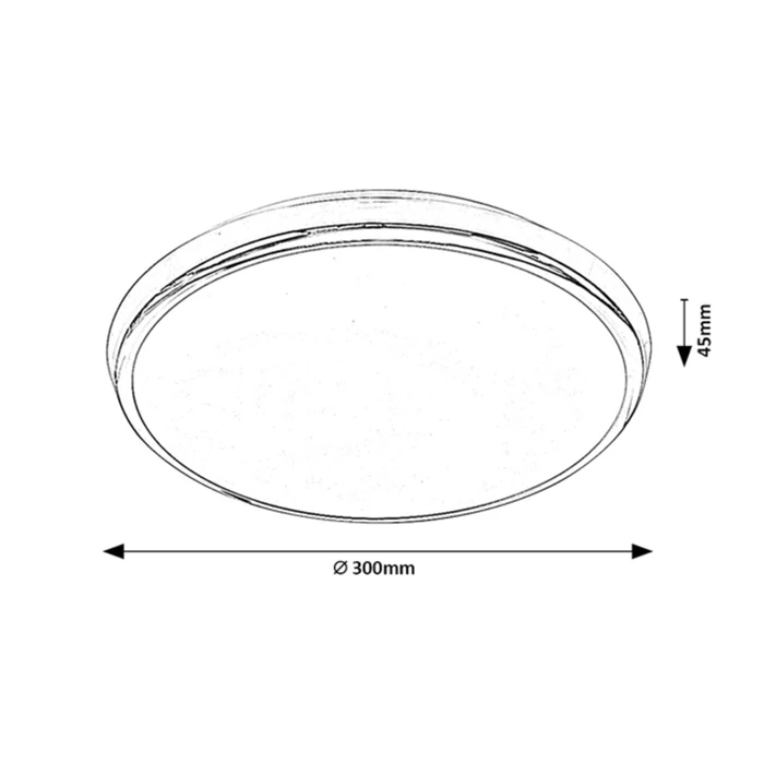 Rábalux Balthasar fürdőszobai mennyezeti lámpa LED 18W 1600lm 3000-6500K RGB D30 3464