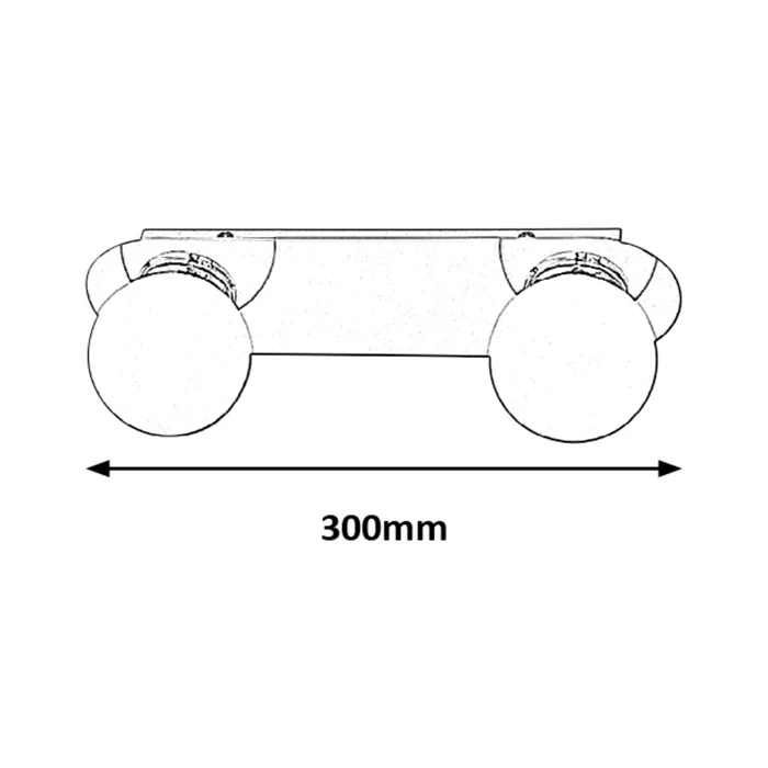 Rábalux Becca kettes fürdőszobai mennyezeti lámpa G9 2x28W