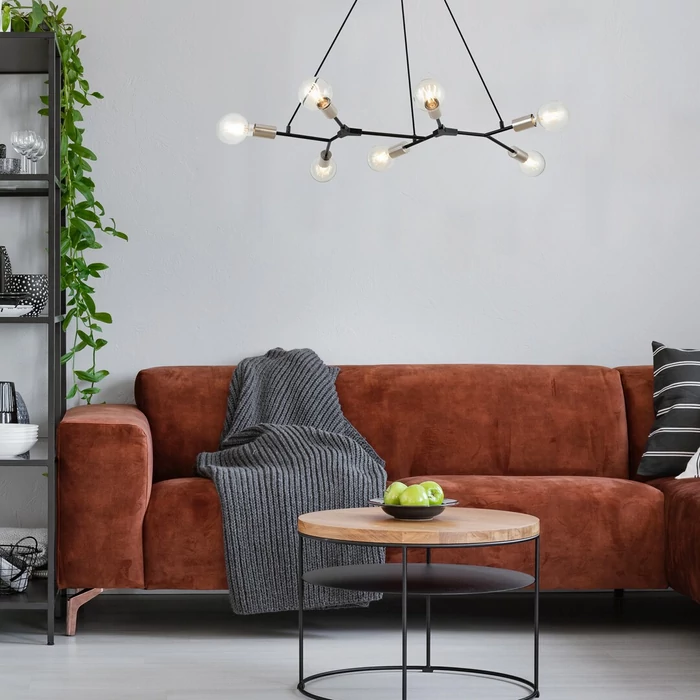 Rábalux Branwen indusztriális stílusú hetes függeszték E27 7x25W 72027