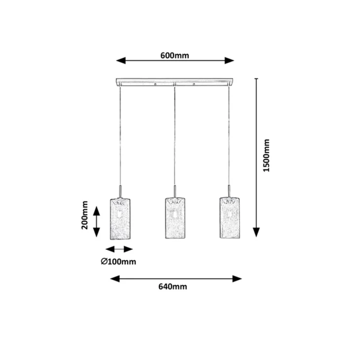 Rábalux Callia modern hármas függeszték  E14 3x25W 3019
