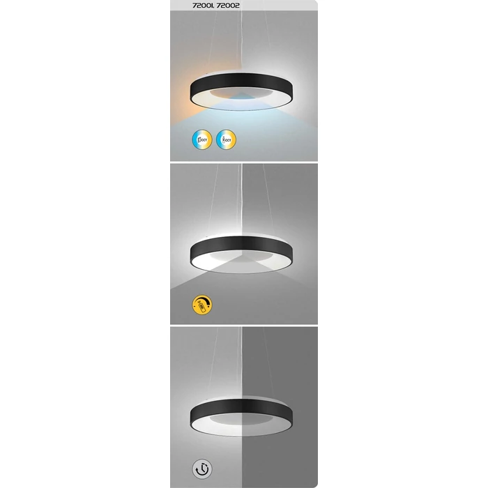 Rábalux Ceilo modern megjelenésű fehér függeszték LED 38W 3150lm/3800lm 3000–6500K 72002