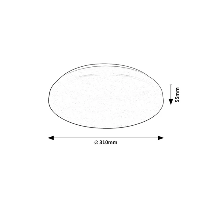 Rábalux Cerrigen modern megjelenésű kerek mennyezeti lámpa LED 24W 1950lm/2250lm 3000–6500K RGB 71035
