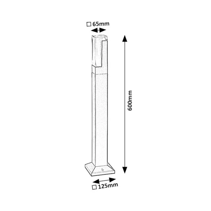 Rábalux Darvas kültéri LED állólámpa 7W CCT fekete H60cm IP54 77128