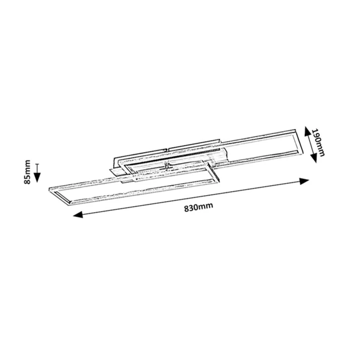 Rábalux Demetrius modern megjelenésű mennyezeti lámpa LED 40W 2850lm/4400lm 4000K 71012