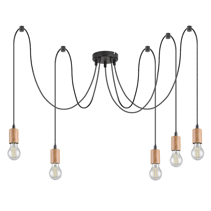 R. 72075 Dollien,belt.függ. E27 5xMAX60W, H210cm