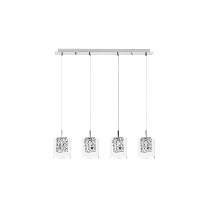 R.3116 Duchess,bel.függ,G9 4XMAX40W,króm,krist.