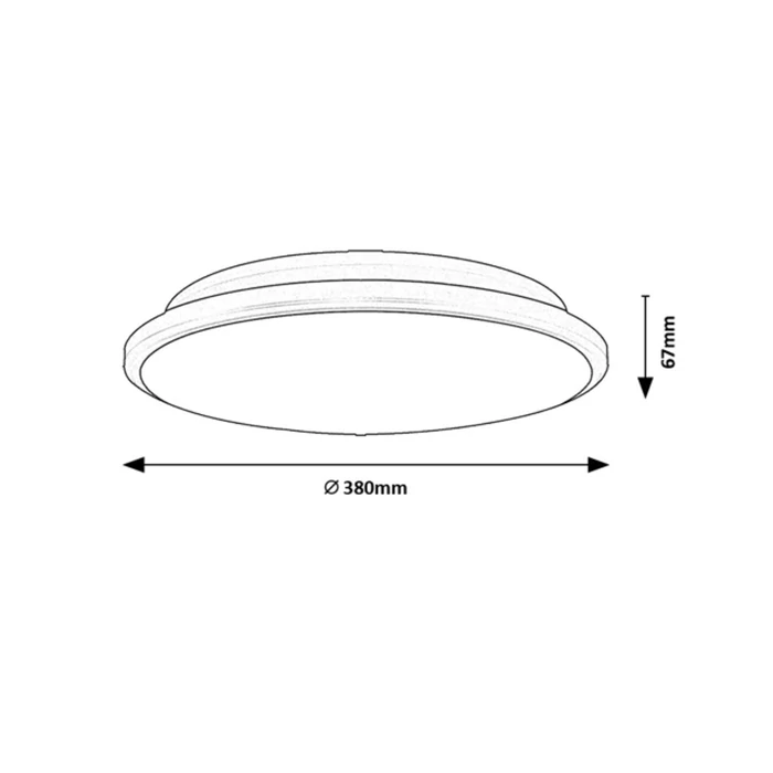 Rábalux Engon modern megjelenésű kerek mennyezeti lámpa LED 24W 1400lm/2600lm 3000K 71128