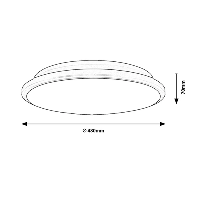 Rábalux Engon modern megjelenésű kerek mennyezeti lámpa LED 45W 3300lm/4600lm 4000K 71131