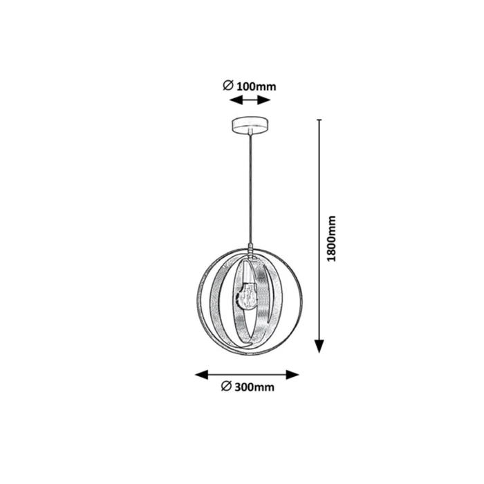 Rábalux Harlow indusztriális stílusú függeszték E27 60W 3607