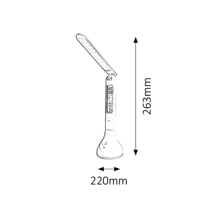 Rábalux Justin LED 4W LCD kijelzős összecsukható-RBG hangulatvilágítást tudó- íróasztali lámpa 1515