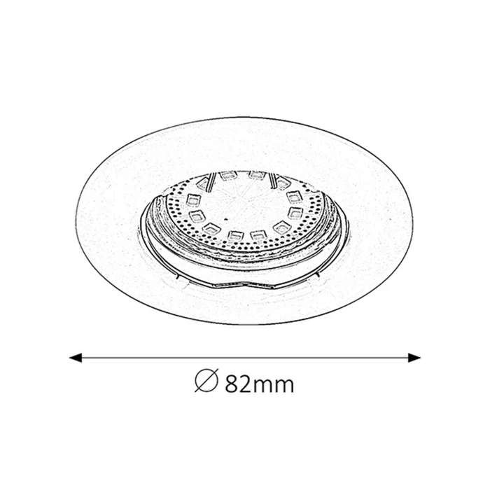 Rábalux Lite LED 3xGU10 3W fix króm beépíthető spot 1047 (3db/szett)