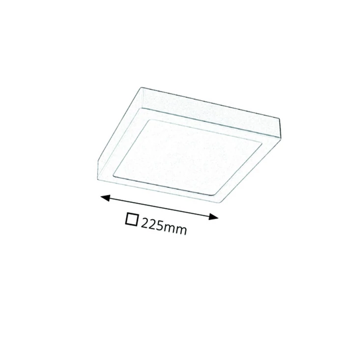 Rábalux Lois szögletes mennyezeti ráépíthető LED panel 23x23 18W 1400lm 3000K 2668