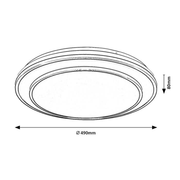 Rábalux Lupita minimál mennyezeti lámpa LED 40W 2700lm 3000-6500K 2131