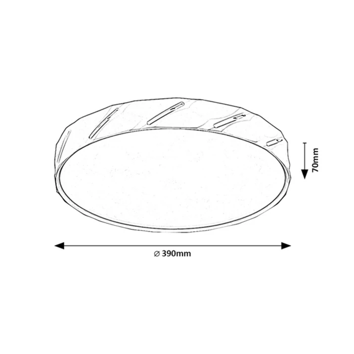 Rábalux Nessira modern megjelenésű kerek mennyezeti lámpa LED 25W 1100lm/3000lm 4000K 71120