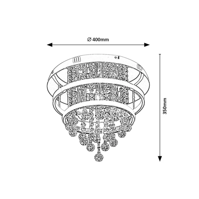 Rábalux Pallas mennyezeti lámpa LED 32W 2030lm 4000K E14 3x40W 2237
