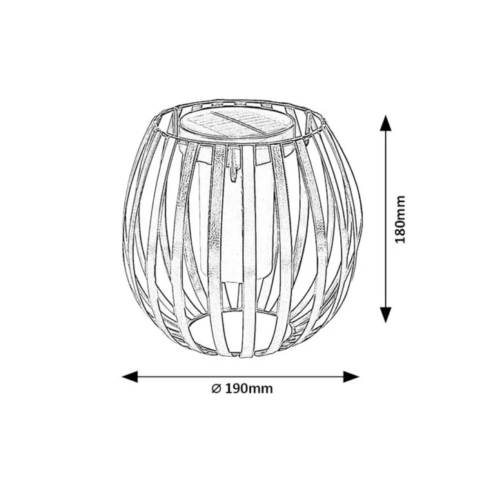 Rábalux Savoca kültéri LED asztali dekorlámpa 1W meleg fehér H18cm IP44 77167