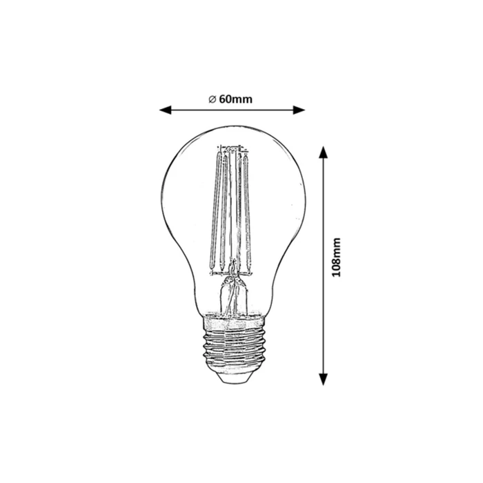 Rábalux Smart WiFi LED-filament okos fényforrás 6W, 700lm, 2700-6500K 1513