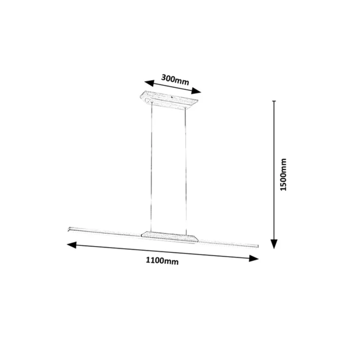 Rábalux Tamur modern megjelenésű függeszték LED 26W 2250lm/2830lm 4000K 72084