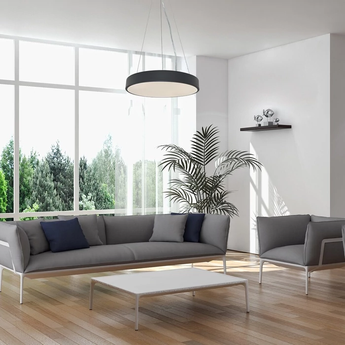 Rábalux Tesia modern megjelenésű fekete függeszték LED 60W 2700lm/4800lm 3000–6000K 71041