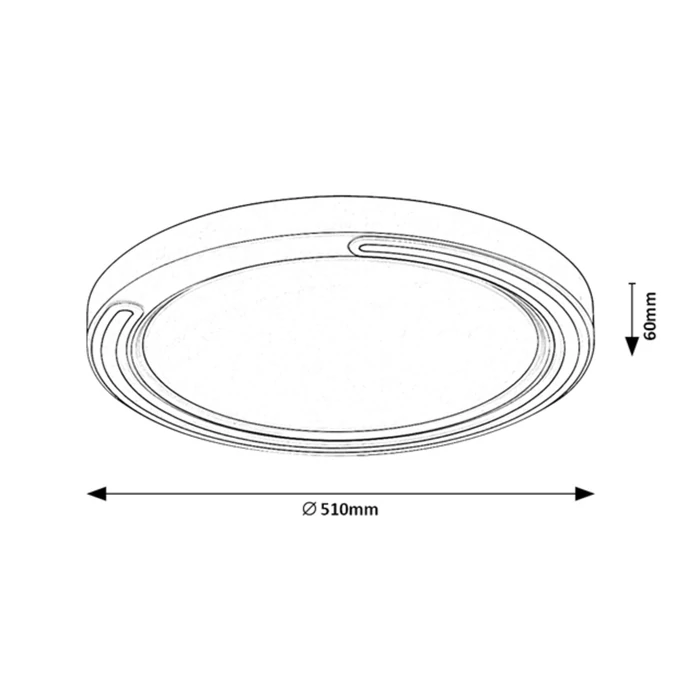 Rábalux Triton modern stílusú mennyezeti lámpa LED 40W 3200lm 2700-6500K 2249
