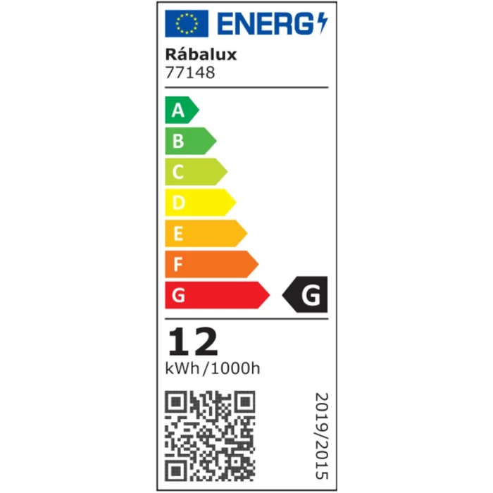 Rábalux Wengen kültéri LED fali lámpa 12W 3000K fekete H19cm IP54 77148