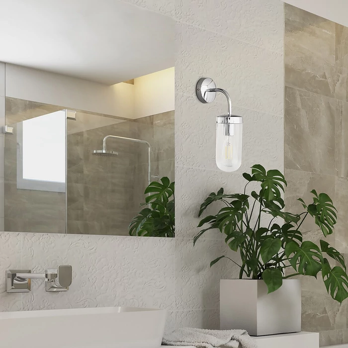 Rábalux Yago modern stílusú  króm fürdőszobai fali lámpa E27 60W 3309