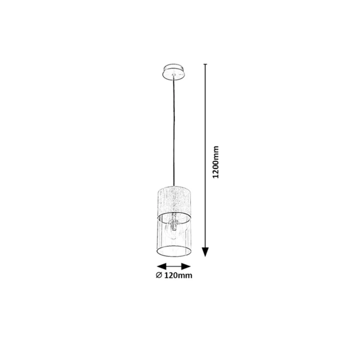 Rábalux Zelkova modern stílusú egyes függeszték E27 40W 3154