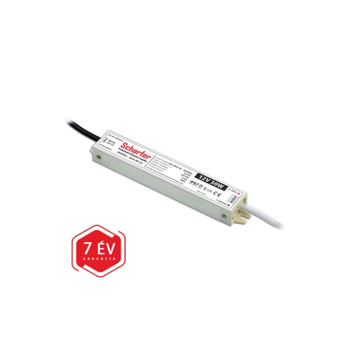 Scharfer LED tápegység 12V DC 30W 2,5A IP67 SCH-30-12