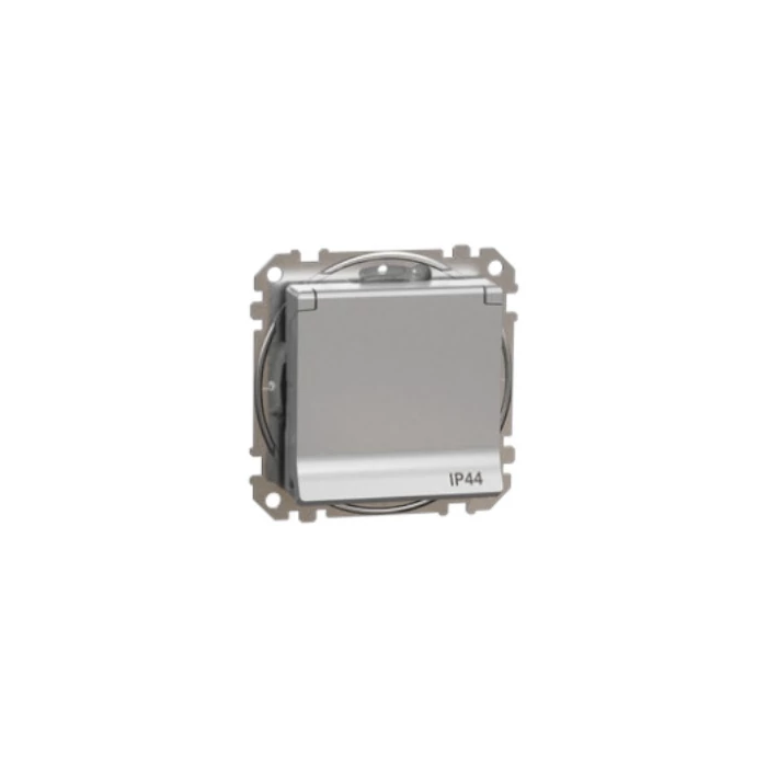 Schneider Sedna Design 2P+F dugalj gyermekvédelemmel csapófedéllel alumínium IP44 SDD213023